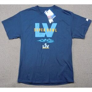 NWT Starter NFL Super Bowl LIV Miami 2020 Graphic T-Shirt Navy – Men's Large